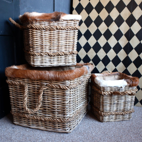 New goat skin handwoven - goat,