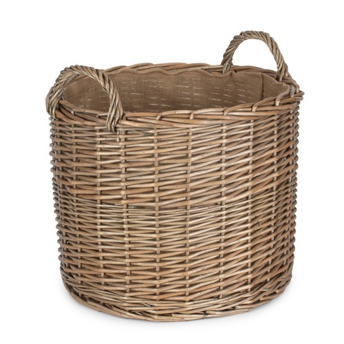 Log basket 36cm round - basket:,