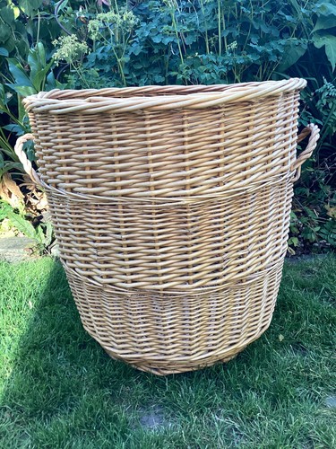 Large wicker log basket 50cm