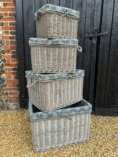 Rectangular grey wash wicker - rectangular, grey-wash