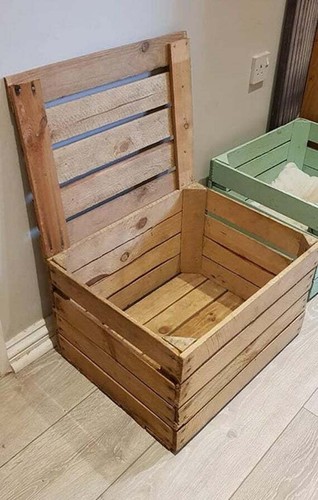 Log basket with lid - log, fire
