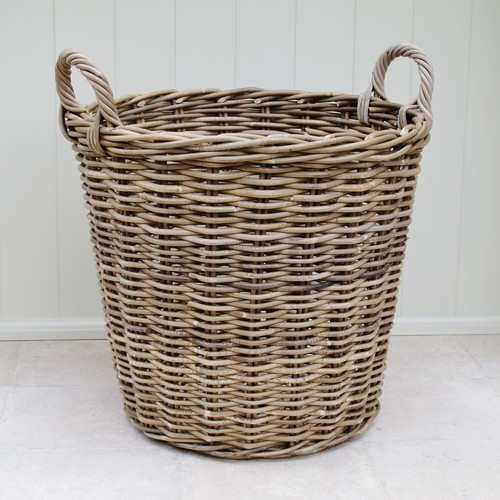 Grey buff rattan round - rattan,