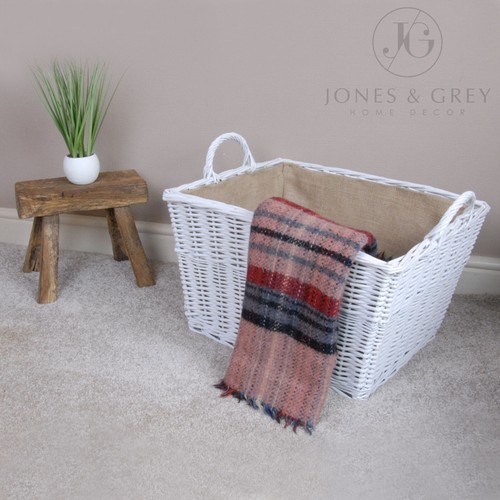 Large white wicker willow - white,