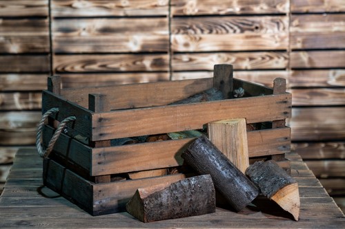 Log basket fire - basket, storage