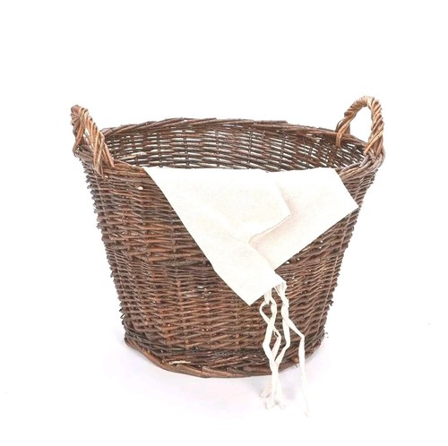 Wicker log firewood storage - wicker,