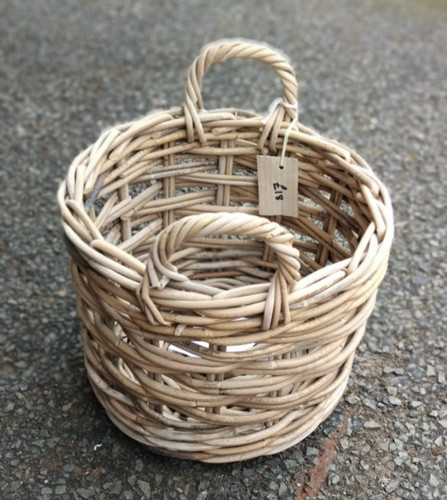 Round wicker weave - wicker, log