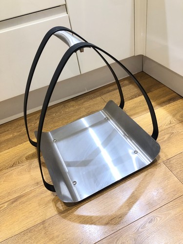 Stainless steel log basket - steel,