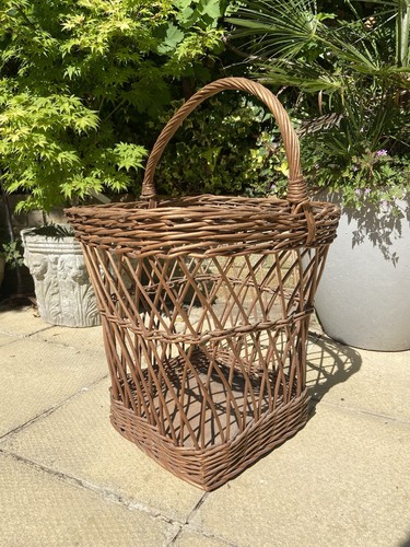 Large woven wicker basket - large,