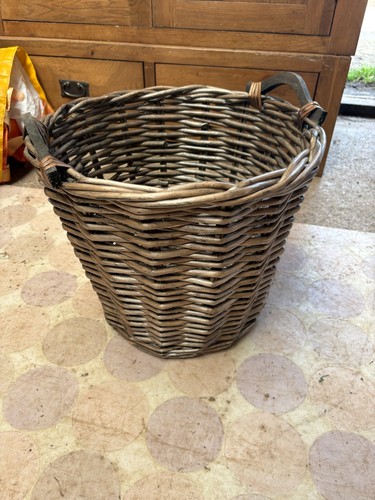 Woven wicker log basket - log, with