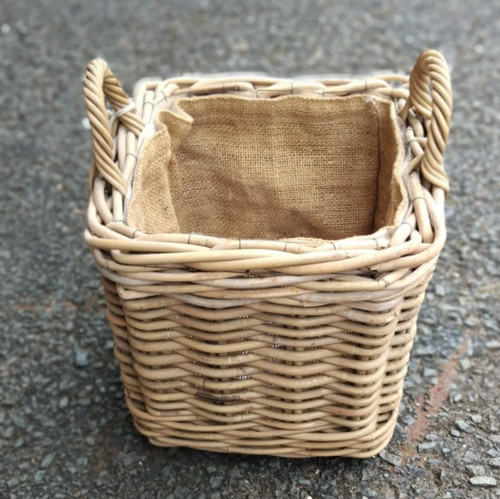 Square natural wicker - , log