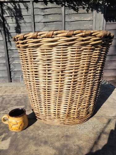 Vintage wicker log basket - vintage,