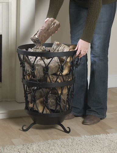 Sherwood iron log basket - sherwood,