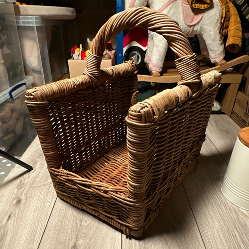 Wicker log basket - wicker, firewood
