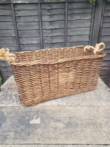 Wicker log basket - wicker,