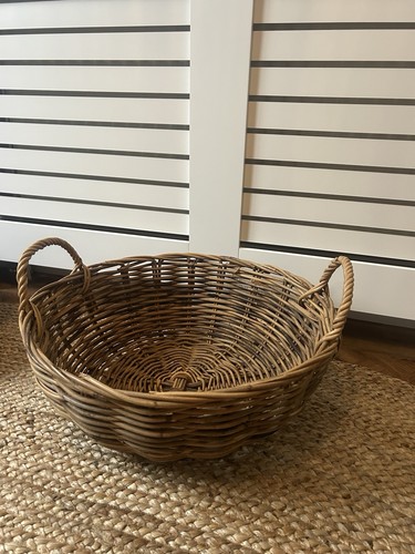 Vintage wicker log - wicker,
