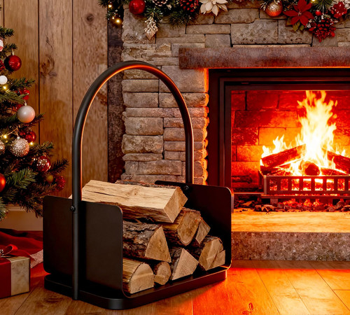 Kingson firewood basket holder - firewood,