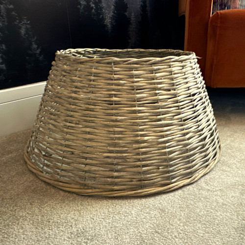 Wicker christmas tree skirt - christmas,
